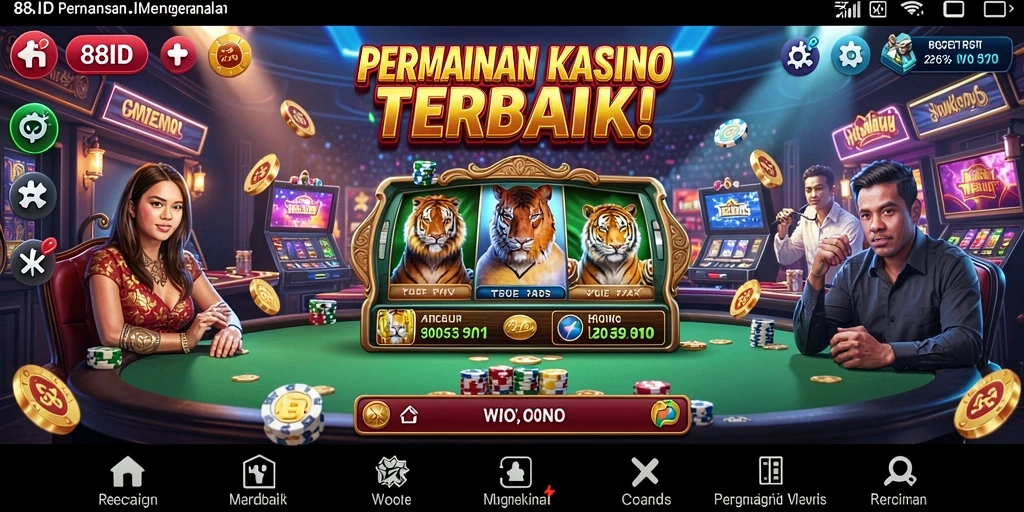 Screenshot 88ID menampilkan gameplay kasino yang seru dan interaktif.