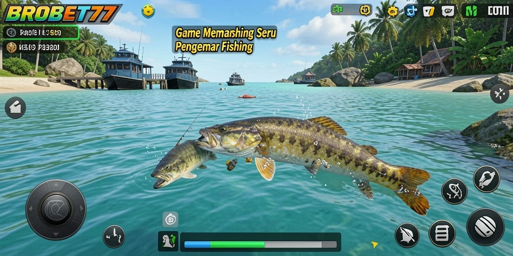 Tampilan menarik dari gameplay BROBET77 yang penuh aksi memancing.
