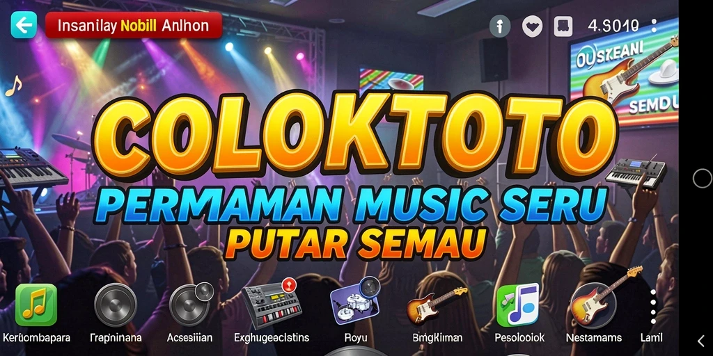 Tampilan seru saat bermain COLOKTOTO dengan gameplay musik yang menarik.