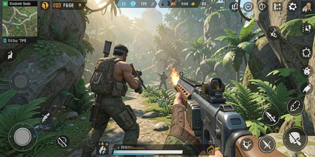 Tampilan gameplay FB168 yang penuh aksi dan intens.