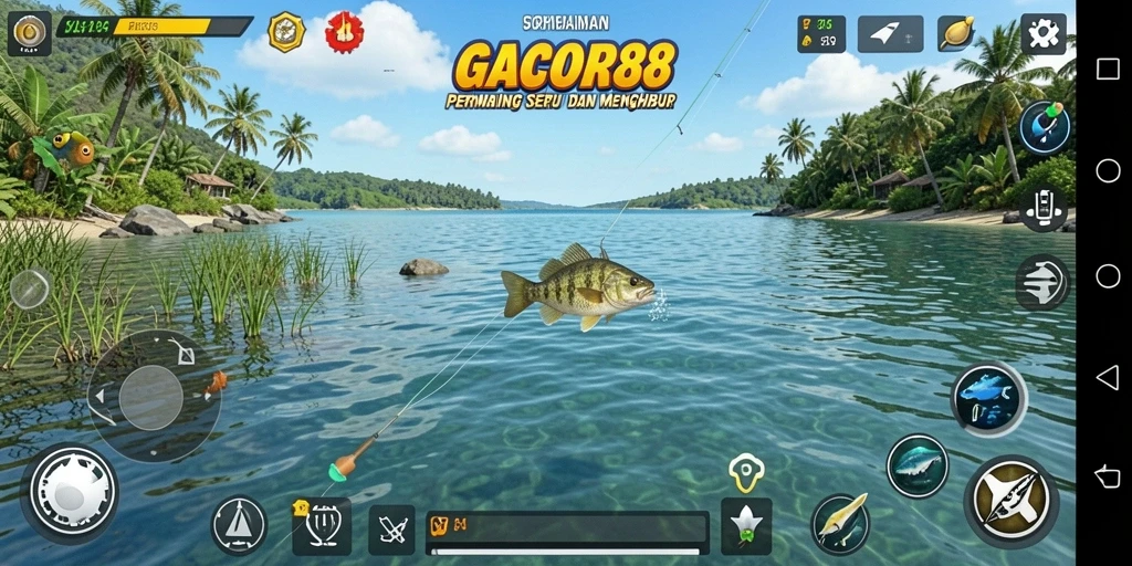 Gameplay GACOR88 yang asyik dan mendebarkan saat memancing.