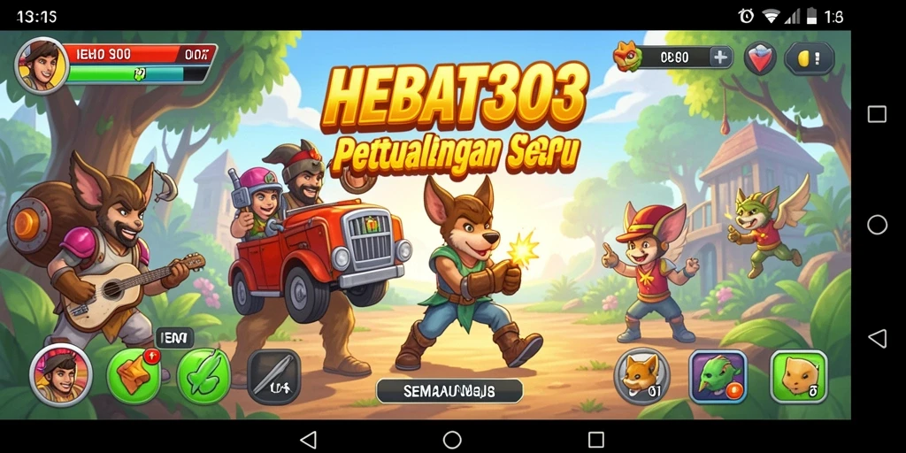 Tampilan menarik gameplay HEBAT303 yang penuh warna.