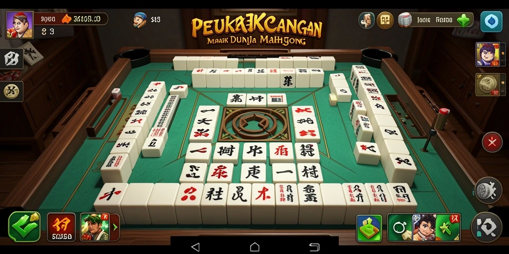 Tampilan gameplay menarik dari K3K3 dalam permainan Mahjong.