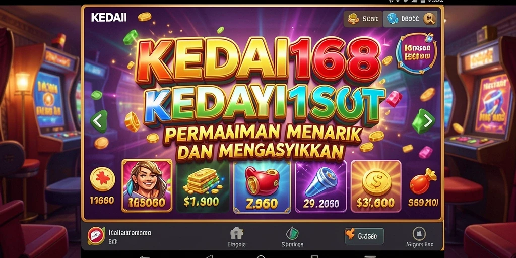 Tampilan gameplay KEDAI168 dengan berbagai slot menarik.