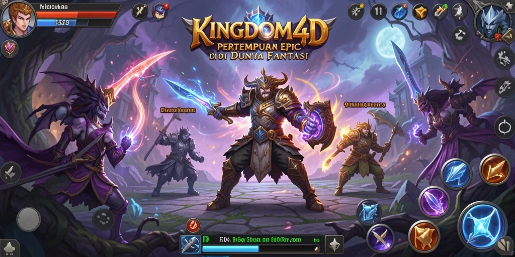 Tampilan gameplay seru KINGDOM4D yang penuh aksi.