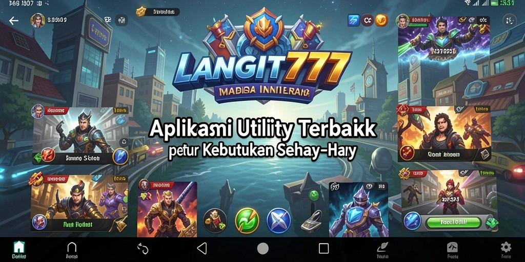 Tampilan antarmuka LANGIT777 yang modern dan intuitif dalam aplikasi Utility.