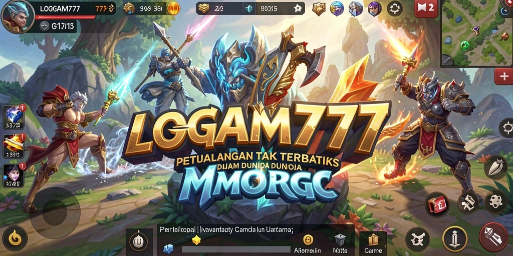 Tangkapan layar utama LOGAM777 menampilkan aksi seru dalam game MMORPG.