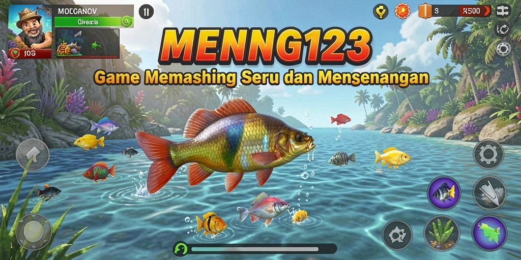 Gameplay seru MENANG123 yang menampilkan pengalaman memancing.