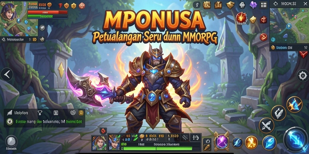 Gambaran gameplay seru dalam dunia MMORPG penuh petualangan.