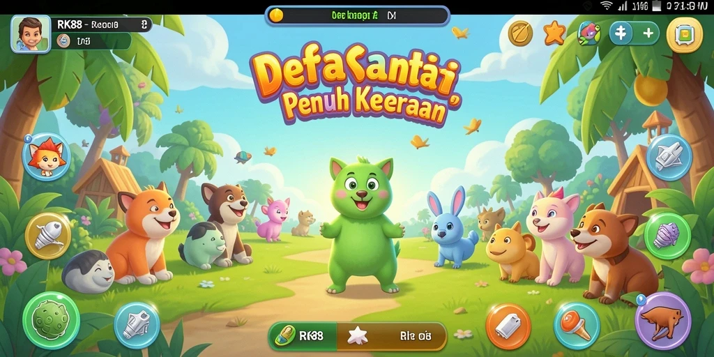 Tangkapan layar utama RK88 menampilkan gameplay yang menyenangkan dan santai.