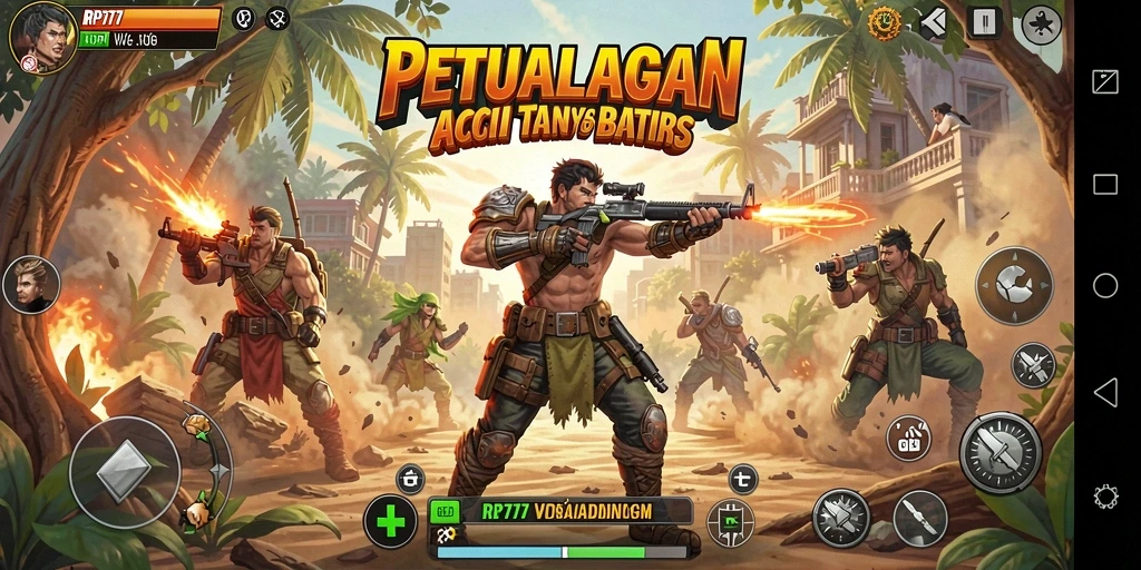 Tampilan seru gameplay RP777 dengan aksi tanpa henti.