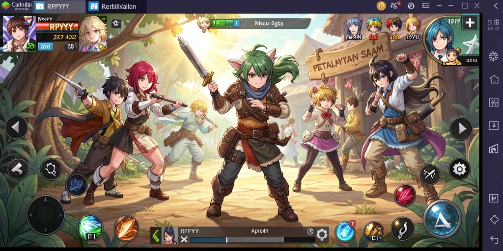 Tampilan seru dari gameplay <strong>RPYYY</strong> yang penuh dengan aksi Anime.