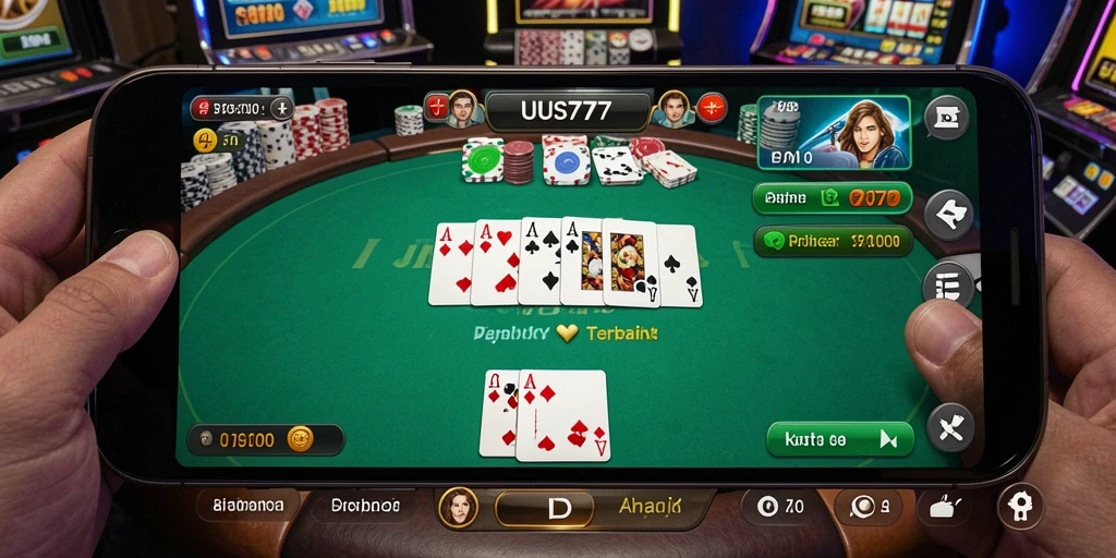 Tampilan gameplay menarik di UUS777 saat bermain Poker.