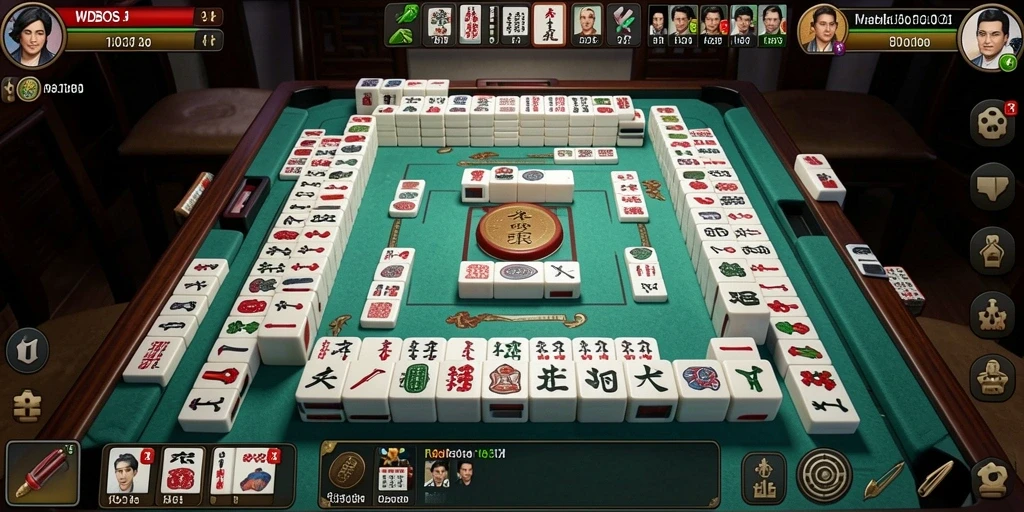 Tampilan permainan Mahjong yang menarik dan menantang di WDBOS.