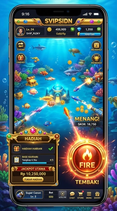 Tampilan aplikasi svipsidn di perangkat Android.