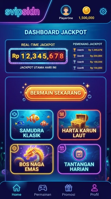 Menu utama aplikasi svipsidn yang mudah dinavigasi.